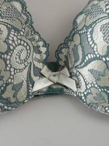 3 Sets/6pcs Women Lace Underwear Set With Underwire Bra, Sexy Push-Up Bra And Comfortable Panties - Multicolor - View 4