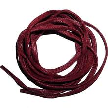 20-60" Premium Flat Waxed Cotton Bootlaces Shoelaces - [] 牛血紅 - 查看 1