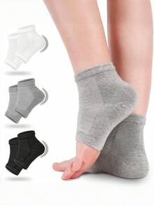 1 Pair Moisturizing Heel Socks, Softening And Nourishing Cracked Heels, Foot Care Toeless Socks For Cracked Heel Repair