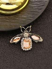 1pc Vintage Baroque Bee Brooch - Gold Zinc Alloy Insect Pin With Faceted Gemstones, An Elegant Court-Style Accessory For Daily Casual Wear/Party Dresses, A Luxurious And Delicate Women's Fashion Item, Suitable For Girlfriend Gatherings, Birthday Parties, Retro-Themed Dinners Halloween Jewelry Costume Accessories Bag Charms Office Accessories - Nhiều màu - Xem 5