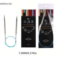 40cm Stainless Steel Knitting Needle Set, Knitting Tools For Sweaters, Practical Knitting Accessories With Storage Bag, Metal Handicraft Supplies For Knitting And Crocheting, Knitting Needles And Accessories - Multicolor - View 16