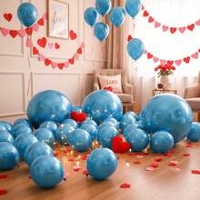 63件/123件（1套）浅蓝色派对装饰气球，花环拱门气球套装，DIY气球树，气球拱门，生日，婚礼，情人节，派对装饰气球，节日，婚礼气球花束，气球套装