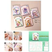 Watercolor Painting Paper Set - Line Draft Coloring Books Drawing Painting Art Kit Handmade Watercolor Decorative Painting Includes Brushes And PaintsFlower Seriesu2026 - Butterflies & Birds Series - View 1
