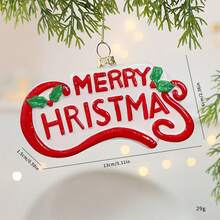 Adorno navideño de plástico: campana, enano y letra de bienvenida. Decoración colgante para fiestas. - Multicolor - Ver 7