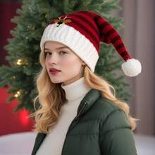 驯鹿圣诞帽，经典针织圣诞派对帽，驯鹿图案，柔软节日头饰，男女通用，圣诞配饰，节日头饰，圣诞节和新年礼物的完美之选，圣诞装饰，家居圣诞礼物，圣诞装饰 - 馴鹿圖案 - 查看 8