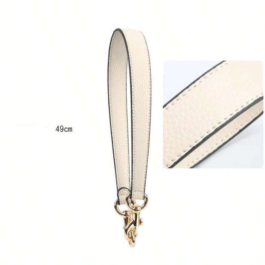 Bolso de hombro de piel de PU 100%, con correa de mano, correa de cartera corta, hebilla dorada, correa de hombro larga