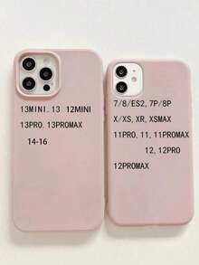 1pc Cute Solid Color Matte Large Hole Full Coverage TPU Shockproof Phone Case Compatible With Apple 17/16/15/14/13/12/11/XSMAX/X/XS/XR/7PLUS/8PLUS/7/8 - 款式1(1pc) - 查看 6