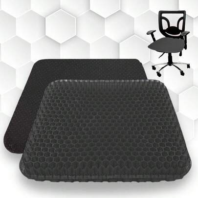  Cojin Gel Silicon con Funda Flexible + Respaldo Lumbar Ergonomico Transpirable Auto Silla Oficina Vmingo Mexico