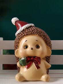 1pc Cute Santa Claus & Christmas Tree Decor, Miniature Landscape Ornament, Delicate Desktop Or Outdoor Decoration