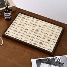1pc Walnut Color Jewelry Organizer Tray, Necklaces Rings Jewelry Display Holder Tray, Gift For Girls Organizer Storage Box Travel Gifts - Walnut Tray - View 16