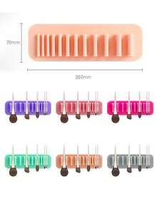 1pc Wall Mounted Makeup Brush Holder, Drying Rack. Silicone Portable Suction Cup Beauty Brush Drying Rack, Automatic Suction Display Rack. Beauty Storage, Storage&Storage Products, Home&Daily Necessities