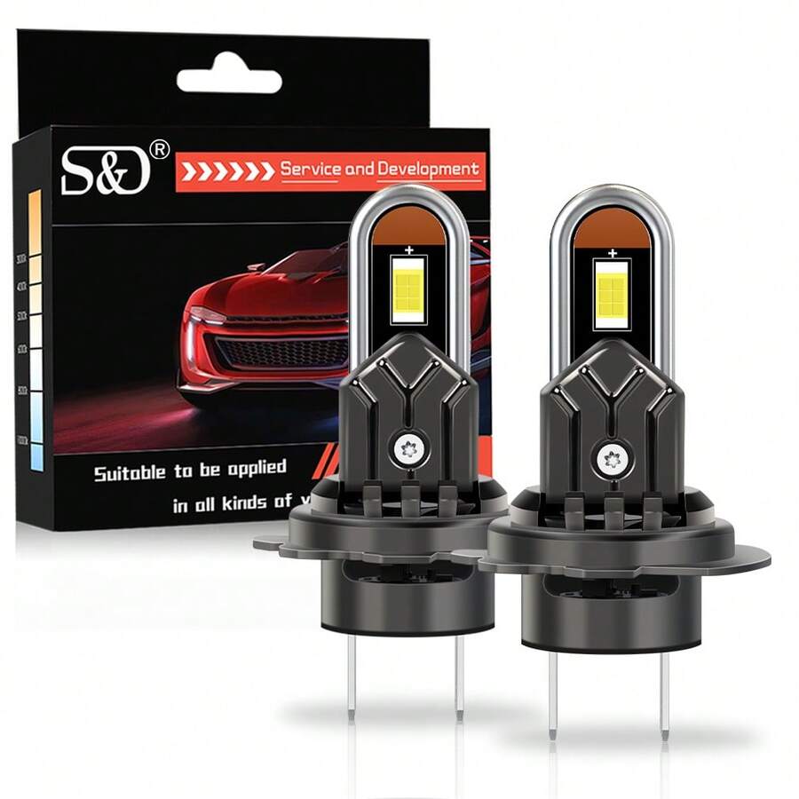 S&D H7 LED Car Headlight Bulbs Canbus 80W 20000LM 6500K CSP For Led Lights Auto Lamps Turbo Led Car Accessories Plug&Play 12V - H7 - View 1