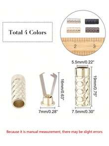 Diy Jewelry Accessories, Luggage Metal Accessories, Bag Handbag Pendant Bell, 3 Colors Optional, Rope End Cap Set, 4 Seasons Festival Hanging Decoration Accessories, Multifunctional Handmade Jewelry Material, Various Surface Treatments, Suitable For Hanging Ropes Clothes Backpacks Bags - Multifunctional Buckle, Suitable For Bags, Jackets, Down Jackets, Sweaters, Pants And Hats, Sturdy And Durable, Back To School, Home Essential. - Multicolor - View 11