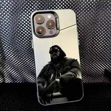 Funda de Teléfono Damso Rapper para 17,16,15,14,13,12,11 Pro,Max,Plus Anti Caída Negra Mate Dura - Z6 - Ver 5