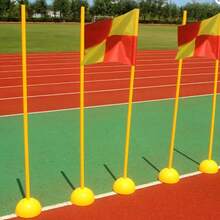 1 Set Detachable Football/Basketball Training Marker Poles, Agility Markers, Sturdy Obstacle Identifiers, Sports Training & Outdoor Signage Multi-Scenario Versatile