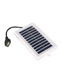 2025新款1个（输出功率：15W，净重：81克）高效便携式LED太阳能充电板，USB接口用于设备充电，具备LED应急照明、夜市照明功能，户外移动太阳能充电宝，适用于露营供电、夜市摊位、房车备用电源、户外作业，涵盖便携式太阳能板、露营太阳能充电器、夜市太阳能板、户外移动充电器、太阳能应急电源。