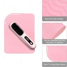 Wireless Hair Straightening Comb For Women - Portable USB Rechargeable Portable Straightener Brush, Negative Ion Hot Comb With Anti-Scald Design, 3 Temp Settings & 30s Rapid Heating, 2000mAh Battery 30 Minutes Continuous Use, Perfect Holiday/Christmas Gift For Female Students & Straight Hair Enthusiasts, Suitable For Short Hair/Bangs/Long Hair/Curly Hair, Travel-Friendly Plancha De Cabello,Christmas Best Gift For Women - màu đen - Xem 11