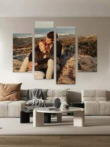 4pcs Personalized Frameless Photo Canvas Posters, Home Decor Custom Gifts, Custom Canvas Art Wall Decor, Share Your Precious Memories And Cherished Moments, Perfect Gift For Friends And Family, Valentine's Day Decoration - Multicolor - View 10