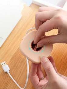 数据线收纳盒，旋转式线缆，黑色固定带，透气，多功能 - 带手机支架，轻便，口袋大小，旅行必备，可用于收纳数据线、耳机、鼠标等。 - 彩色 - 查看 8