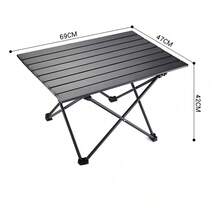 1pc Ultralight Aluminum Alloy Folding Table, Portable Camping Leisure Mini Table For Outdoor Driving, Fishing, Beach, Tent, Tea Table, Sports Outdoor Camping Picnic And Campsite Kitchen