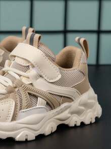 New Anti-Slip Wear-Resistant Soft Bottom Breathable Comfortable Fashionable Versatile Toddler Walking Shoes - Beige - View 6