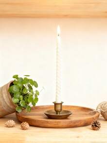 4 Pcs 10-Inch (Approx. 25.5cm) European-Style Long Pole Spiral Taper Candles, Spiral Candlestick Matching Style, Suitable For Romantic Home Decoration And Dinner Scene Arrangement To Create A Warm Atmosphere - Multicolor - View 11