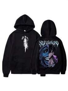 Anime Leveling Statue Of God Hoodies Sung Jinwoo Harajuku Y2k Tracksuit Oversized Fleece Casual Sweatshirt Streetwear Gifts UJOX - 黑色 - 查看 7