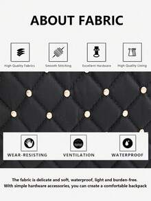 5-Color Casual Women's Backpack, Diamond Patterned Ravel Storage Backpack, Multifunctional Nylon Backpack, Lightweight Backpack, Portable, Laptop Compartment, Large Capacity, Suitable For Female College Students, Universities, Middle Schools, High Schools, Outdoor, Travel, Outings, Elementary Schools, Rookie Daily Office, Valentine's Day Gifts - Multicolor - View 5