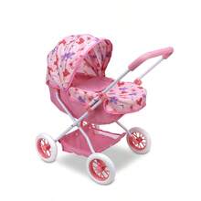 Anivia Brand Doll Stroller, Playhouse Toy, 1 Set Foldable Doll Stroller Toy Suitable For 11-18 Inch Dolls, Toy Stroller For Children 3 Years Old And Up. It Features Quiet Wheels And Comfortable Handle, Ideal Gift For Children's Festivals And Birthdays. - Pink - View 10
