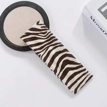 1pc Zebra Print Elastic Wide Yoga Sports Headband For Women, Daily Makeup Headwear, Animal Pattern Bohemian Polyester Fiber Hair Bands Winter Hair Accessories Fashion Head Wrap - Multicolor - View 8