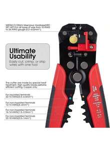 Non-Slip Crimper Cable Cutter Automatic Wire Stripper Multifunctional Stripping Tools Crimping Pliers Terminal 0.2-6.0mm² Tool - Multicolor - View 13
