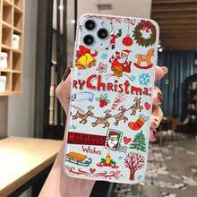 Christmas Cute Girl Phone Case for  16 15 14 11 12 13 Pro Max Mini 7 8 Plus SE X XSMAX XR New Year Transparent Soft Cover,Covercompatible with  17 Hülle, 17 pro Hülle, 17 promax Hülle - -3 - Übersicht 7