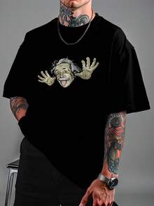 Oversized Street Einstein The Genius Unisex T-Shirt Ref4153 - 黑色 - 查看 2