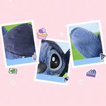 Miniso Disney Stitch No.12 Sitting Plush Doll (Hoodie Style) - Soft Plush Material + Hooded Sweatshirt Detail, Star-Eye Decoration, Home Ornament/Anime Merch Collection/Desk Decor(1 PC) - Multicolor - View 3