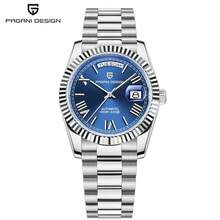 PAGANI DESIGN 2025 Men's Watches 36mm Automatic Mechanical Stainless Steel 100M Waterproof Luxury Wrist Watch For Men PD-1752 - 深藍 - 查看 5