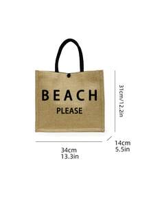 这款大容量亚麻手提袋印有“Beach Please”字样和棕榈树图案，是一款便携且容量大的购物袋。配有亚麻手柄，实用且个性化，是旅行、购物、度假、返校、聚会等场合的理想礼物之选——也是母亲节的绝佳礼物选择。 - 彩色 - 查看 10