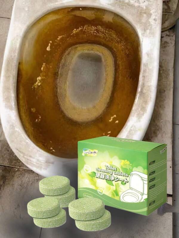 12 pastillas limpiadoras automáticas para inodoro - Bajo olor, fresco, perfecto para superficies de plástico, fácil de usar, adecuado para la higiene del hogar, limpiador de inodoro potente, adecuado para manchas difíciles, desodorante de larga duración