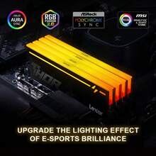 Lexar DDR5 6000 32GB (16GB*2) RAM Kit - Gaming Heatsink, Desktop Memory, CL36, Domestic Chips, Thor Gen 2 Heatsink (Black) | Ideal For Esports Gaming/High Frame Rate Performance/Multitasking/DIY PC Upgrades - Black - View 6