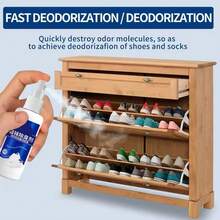 Zapatos desodorizantes eliminación Spray calcetines para pies olor ambientador zapatero desodorante pies antitranspirante cuidado de la salud 100ml - Blanco - Ver 4