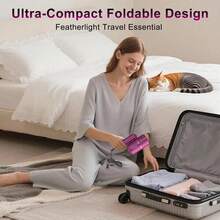 Secador de Pelo Profesional 1800W Plegable-Tecnología de Iones Negativos Sin Frizz, Difusor y Concentrador Incluidos, Secado Rápido para Cabello Rizado/Straight, Compacto y Silencioso, Ideal para Viaje -Profesional de salón - 1 - Ver 8