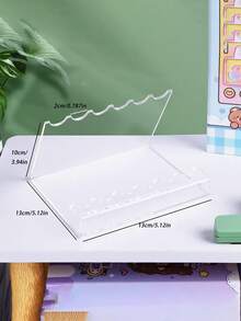 1pc Multi-Functional Dual-Layer/Single-Layer 48-Hole Curved 12-Hole/24-Hole Acrylic Organizer For Pencils, Pens, Brushes, Hair Clips, Makeup Brushes, School Supplies, Desk Organizer, All-In-One, No Assembly Required, Back To School,Stationery,Bag,Case - Clear - View 18