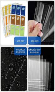 Fabmaker 36pack Trading Card Sleeve, Holds 648 Cards, 9 Pocket Card Sleeves Binder Sheets For 3 Ring Binder, 11 Holes Trading Card Binder Sleeves Fit For MTG, Baseball, Game, Business Cards, Coupon - ColorA - 查看 4