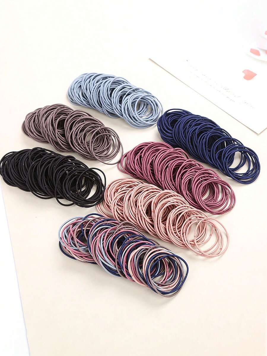 30pcs Thin Elastic Hair Ties - Pastel Macaron Colored Hair Rings, High ...