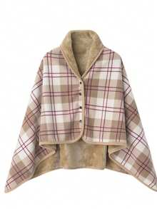 多功能办公披肩毯、柔软羊毛午睡毯、腿套休闲毯 - 彩色 - 查看 4