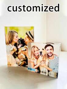 1 pieza Marco de fotos personalizado de acrílico, Historia de amor, Foto familiar, Marco personalizado, Regalo del Día de San Valentín, Mascotas, Recuerdo de pareja, Decoración de dormitorio/sala de estar, Regalo de foto familiar, Regalo de aniversario de boda para novio, Regalo de aniversario para novia, Regalo del Día de San Valentín/Día de la Madre/Cumpleaños - Multicolor - Ver 9