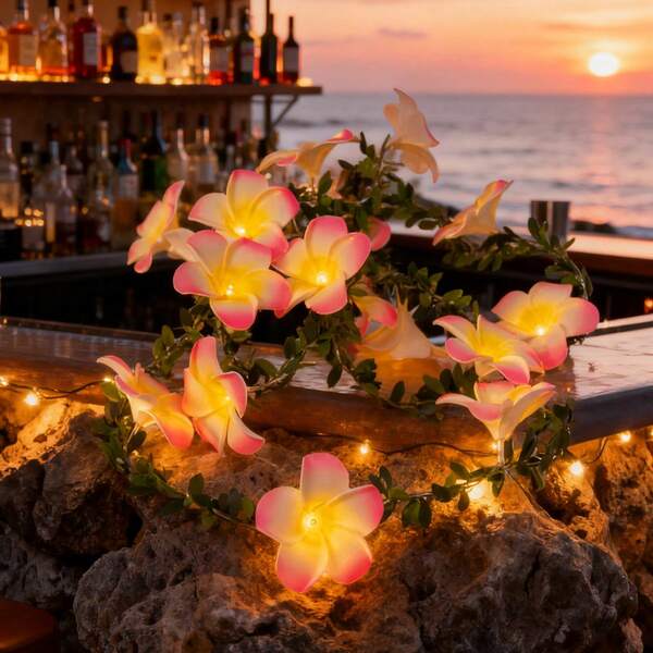 1pc Christmas Egg Flower String Light, Warm White Light - Battery Powered, Dreamy Night Light, Durable Plastic, Suitable For Indoor And Outdoor Decoration Of Christmas, Halloween, Thanksgiving, Weddings, Parties (Excluding Batteries) - Ideal Choice For Bedroom And Living Room Home Decoration