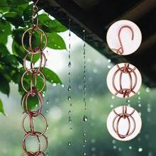 1pc Lotus Lilies Hanging Pendant For Home And Garden Decoration Metal Rain Chains For Gutters And Gutters Chains