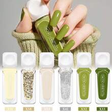 6瓶/套 10毫升 可剥离水性指甲油，无异味，无需烘烤，快干持久，纯色指甲油，适合沙龙DIY居家使用，多种颜色可选
