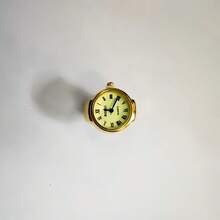 1pc Luminous Ring Watch, Mini Version Super Small Finger Watch, Niche Can See Time Real Watch Ring, Super Small - Gold - View 6