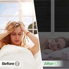 1卷黑色玻璃膜，100%遮光静电吸附窗膜，防紫外线，保护隐私，可拆卸塑料玻璃膜，适用于家庭和办公室，尺寸：17.72英寸*39.37英寸/17.72英寸*118.11英寸 - 黑色 - 查看 6